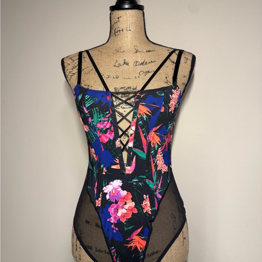 Victoria's Secret Floral Bodysuit Lingerie